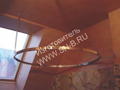 Круглый душевой карниз для мансардного этажа